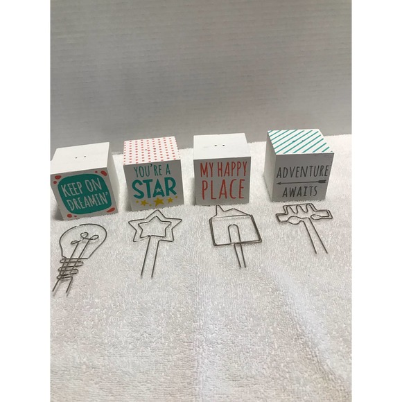 NEW Chalk Couture  Block Photo Holders Car,‎ Star, House and Lightbulb - Picture 16 of 17